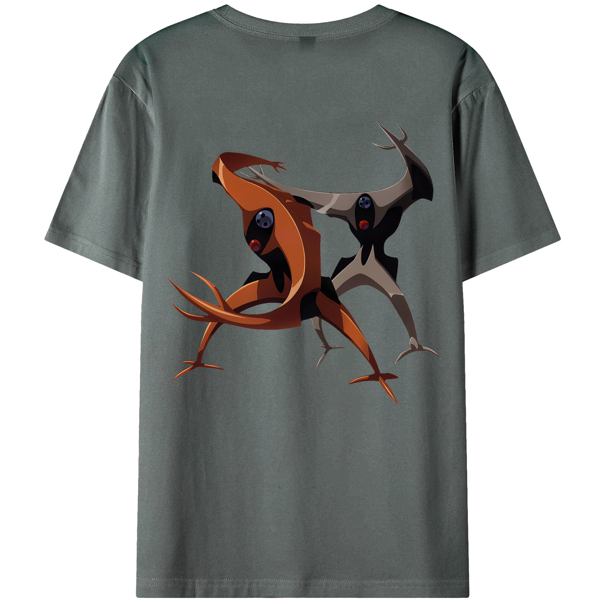 （画像用） EVA 新世紀エヴァンゲリオン 綿100％ メンズ半袖Tシャツ（バックプリント） 通気性